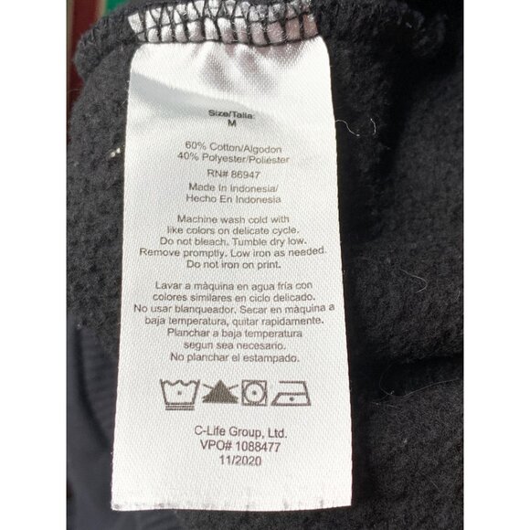 SpongeBob SquarePants Bikini Bottom Hoodie M Black Pullover Nickelodeon RS10479 - Picture 5 of 10